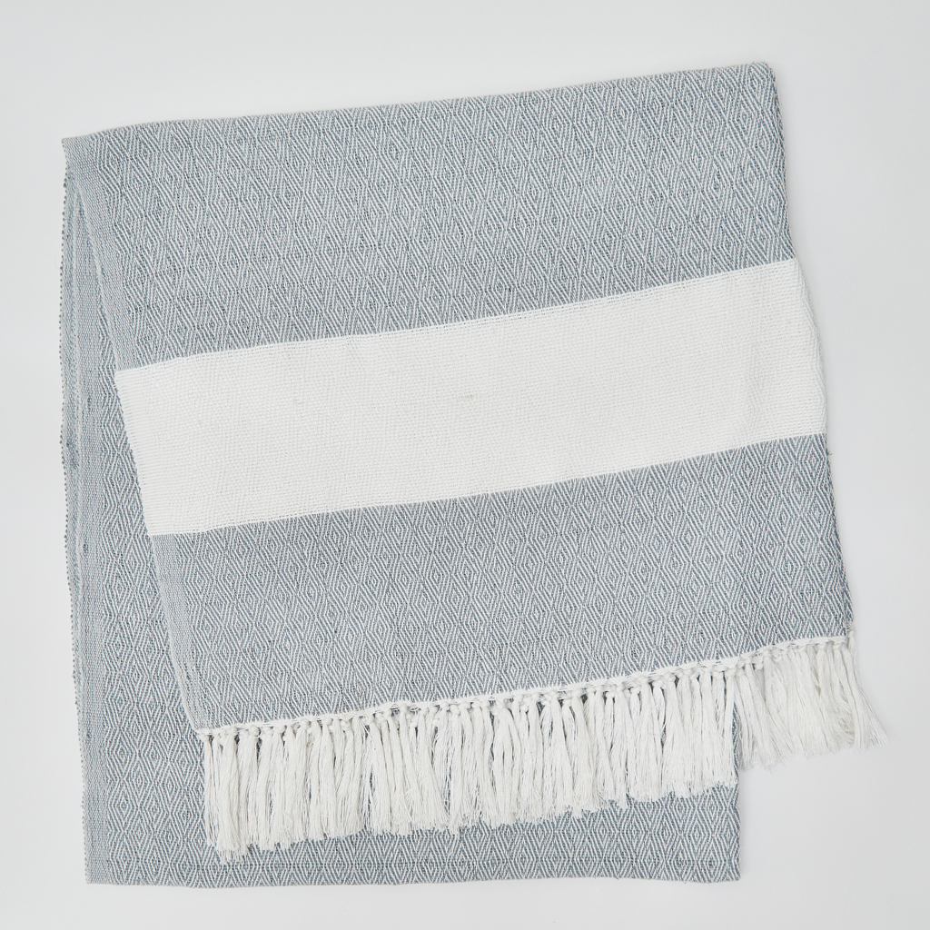 Weaver Green Dove Grey Hammam Throw