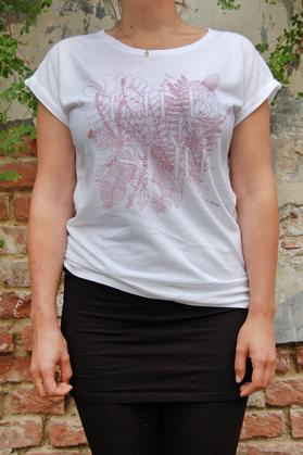 Loretta Cosima "Be Nice" T Shirt white / pink