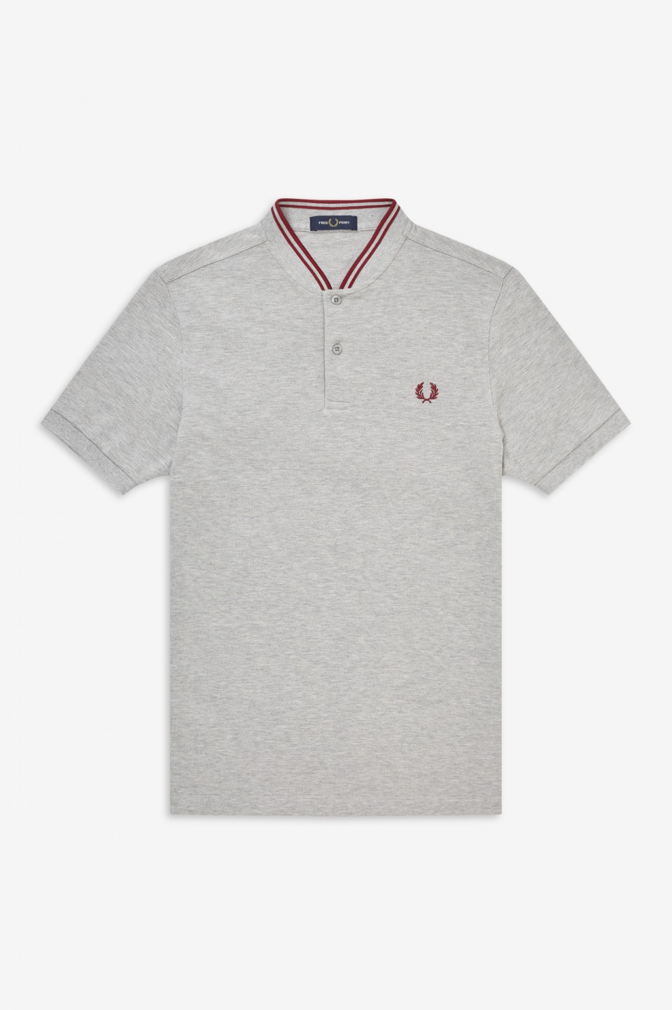 Fred Perry Bomber Pique Shirt Grey Marl