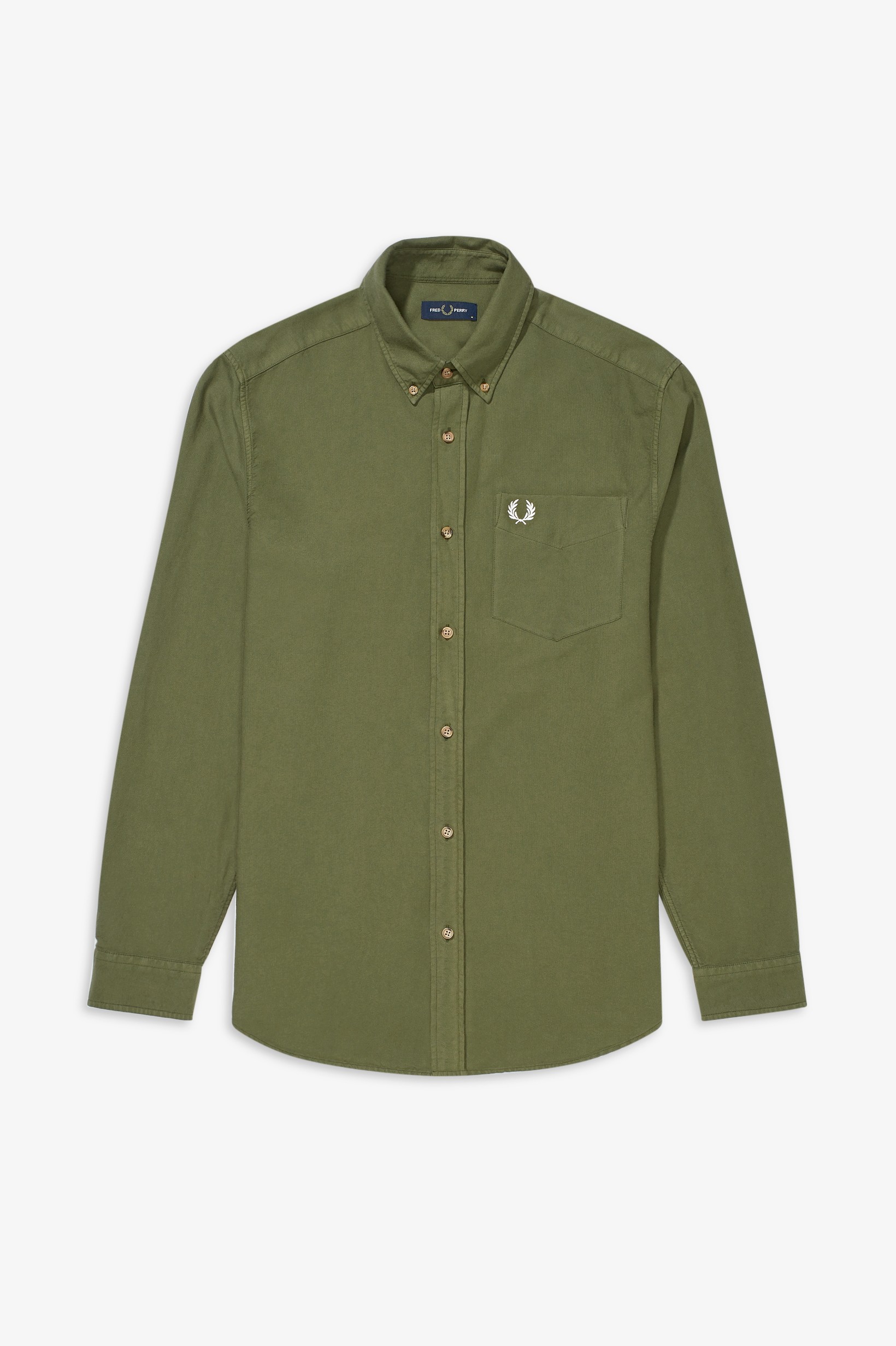 Fred Perry Overdyed Shirt Military Green