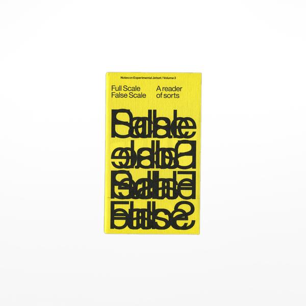 Roma Publications Experimental Jetset Full Scale False Scale Book