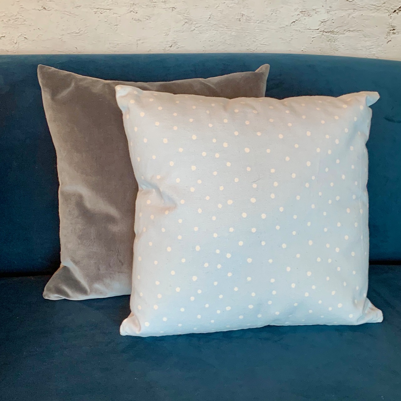 Blue Spotted Cushion