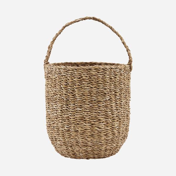 House Doctor Seagrass Storage Basket With Handle