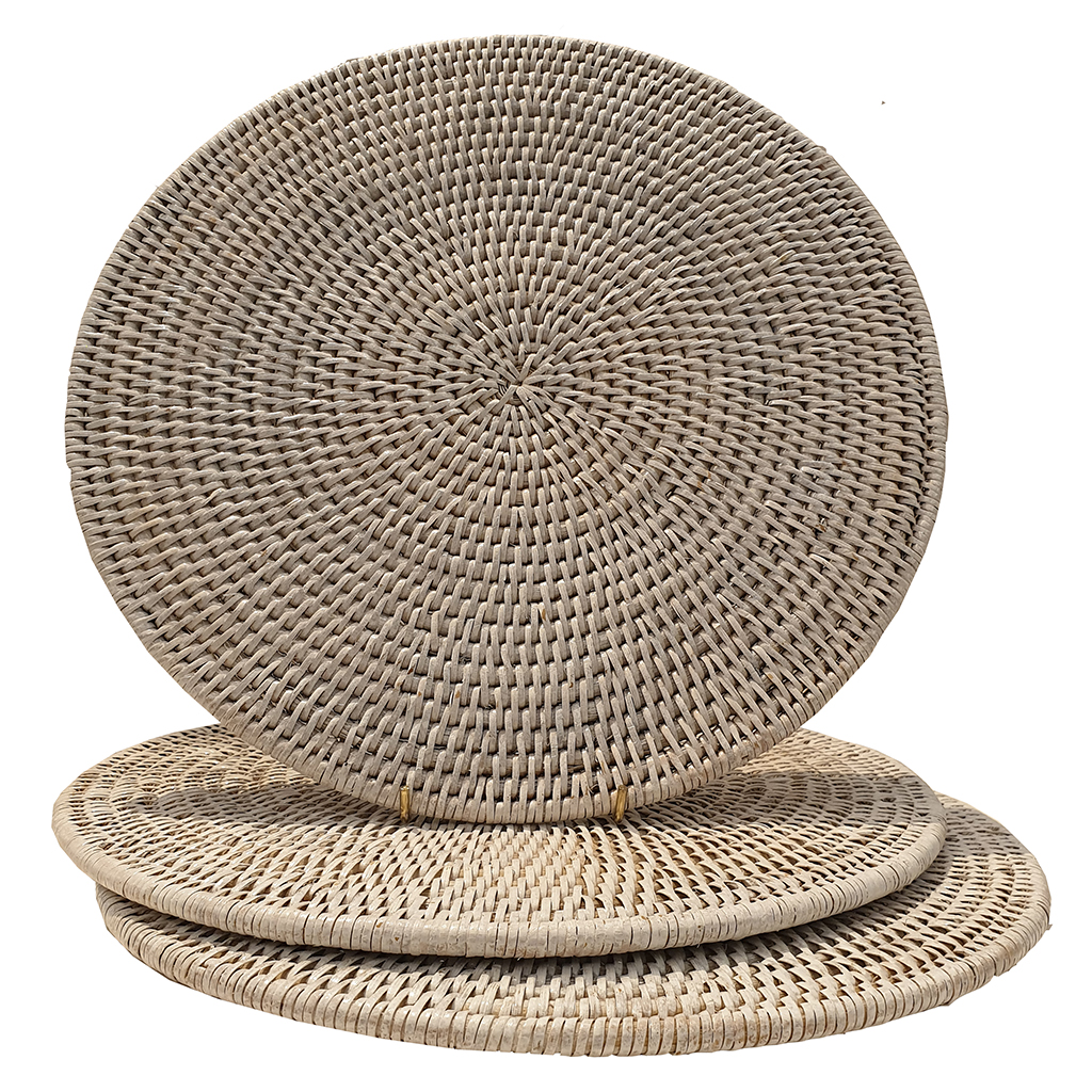 Jenny Blanc Hand Woven Rattan Placemat