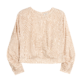 House of Dagmar Sand Print Sigrid Top