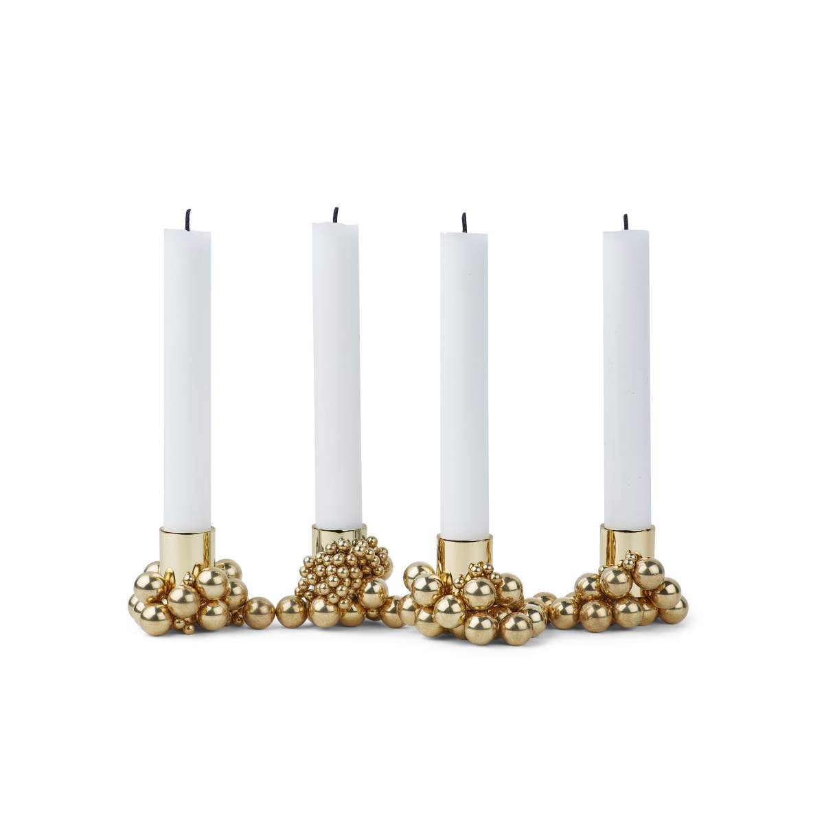 Gejst Set of 4 Brass Molecule Candle Holder