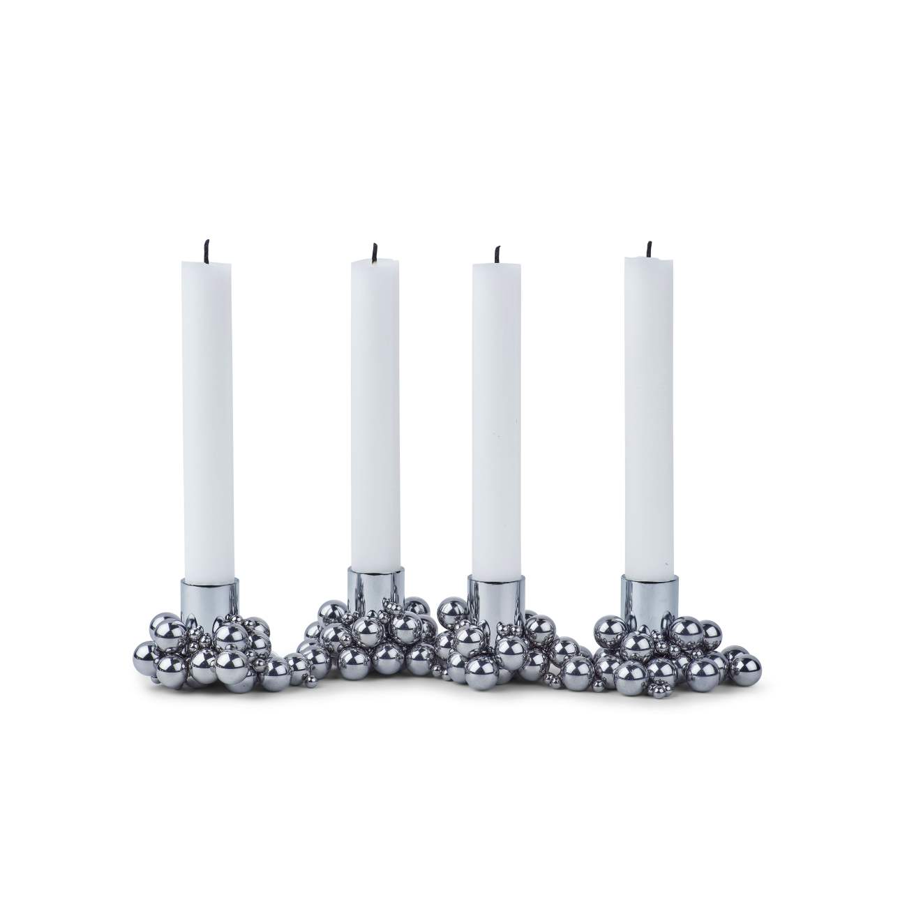 Gejst Set of 4 Chrome Molecule Candle Holder