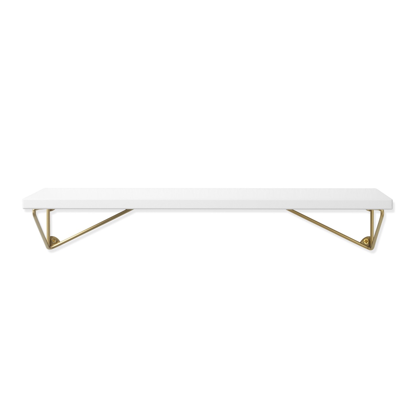 Maze White and Brass Pythagoras Shelf with 2 Brackets