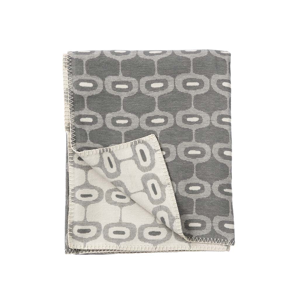 Klippan Yllefabrik Gray Organic Cotton Felt Doris Blanket