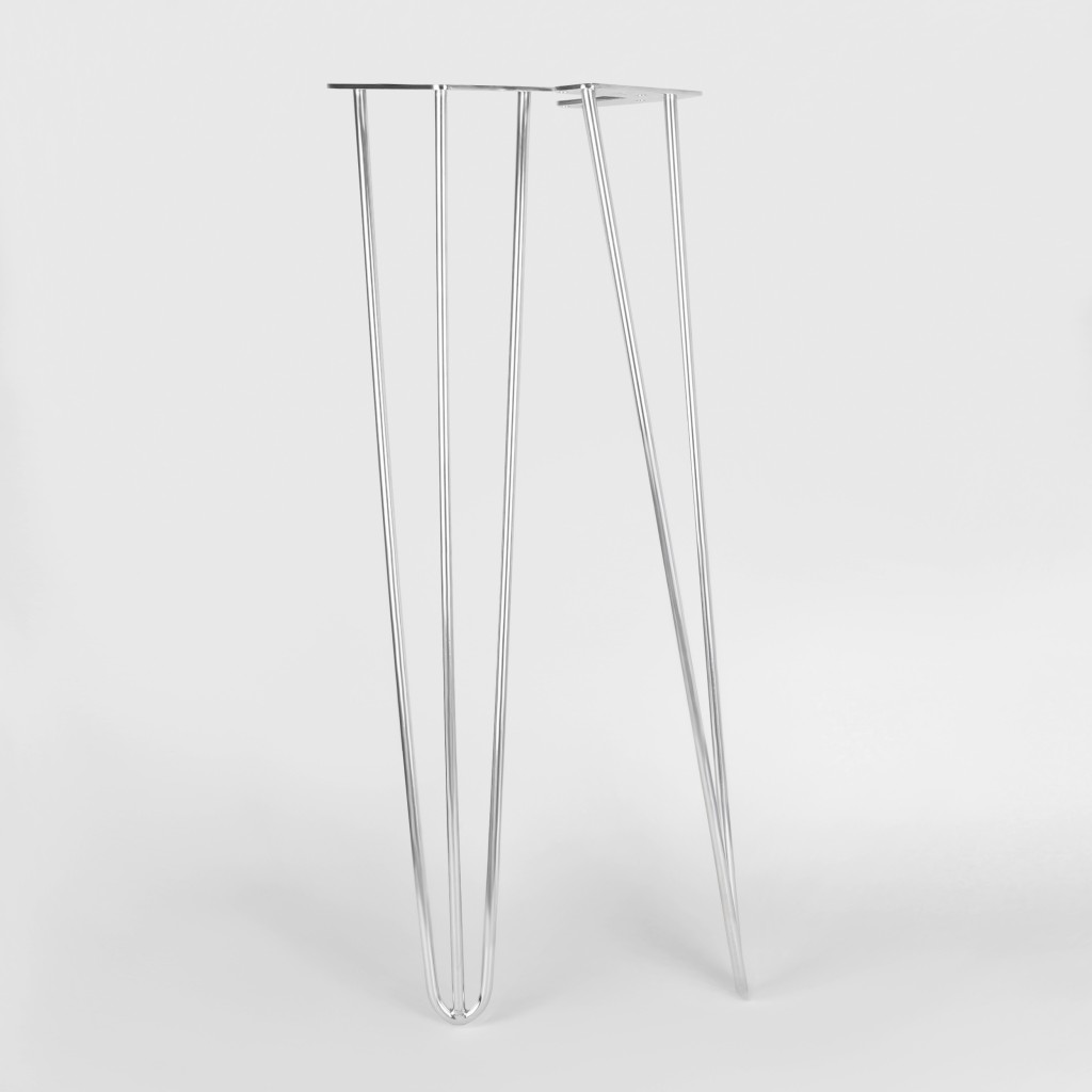 Prettypegs Pack of 4 Chrome Harald 700 Table Legs without Paws