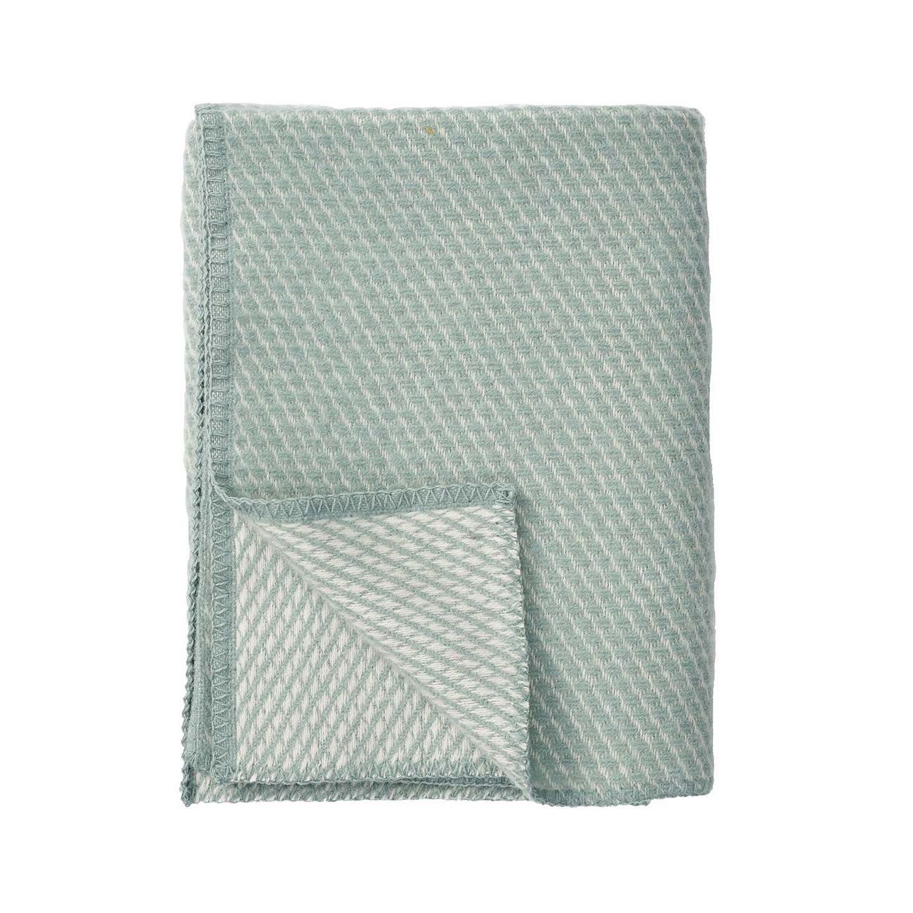 Klippan Yllefabrik Teal Velvet Organic Wool Baby Blanket