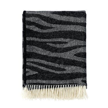 Klippan Yllefabrik 130 x 180cm Black Savannah Wool Premium Blanket
