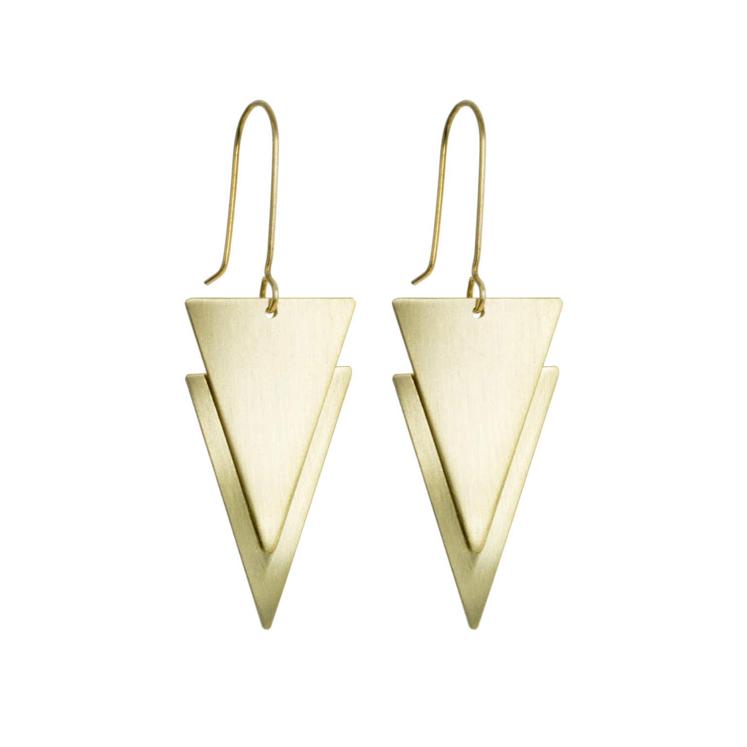 Just Trade  Geometric Brass Lucie Earrings