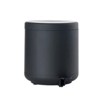 Zone Denmark Pedal bin D: 19.5 cm, height 22 cm.Ume bath collection in super soft matt black silicone 