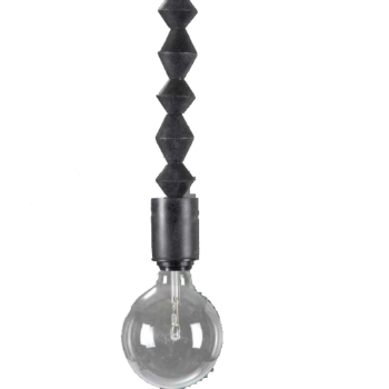 Dröm Collection Black Chandelier with Geometric Shapes, Bulb Not Included