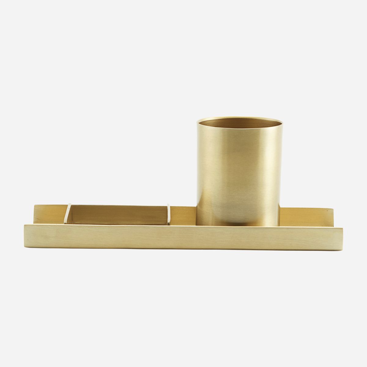 Monograph Brass Stationary Organizer Set