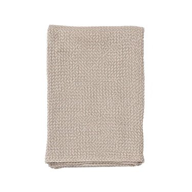 Klippan Yllefabrik Beige Cotton Basket Blanket