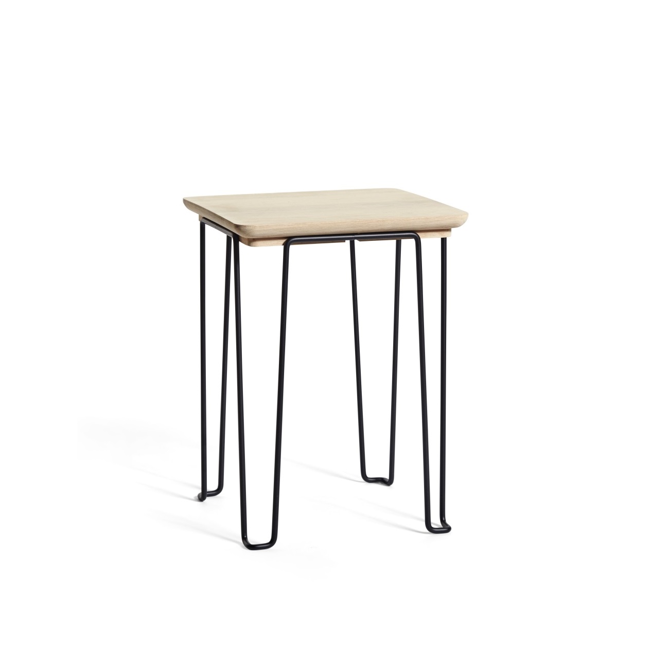 Mavis Soaped Oak/Black Gaucho Side Table