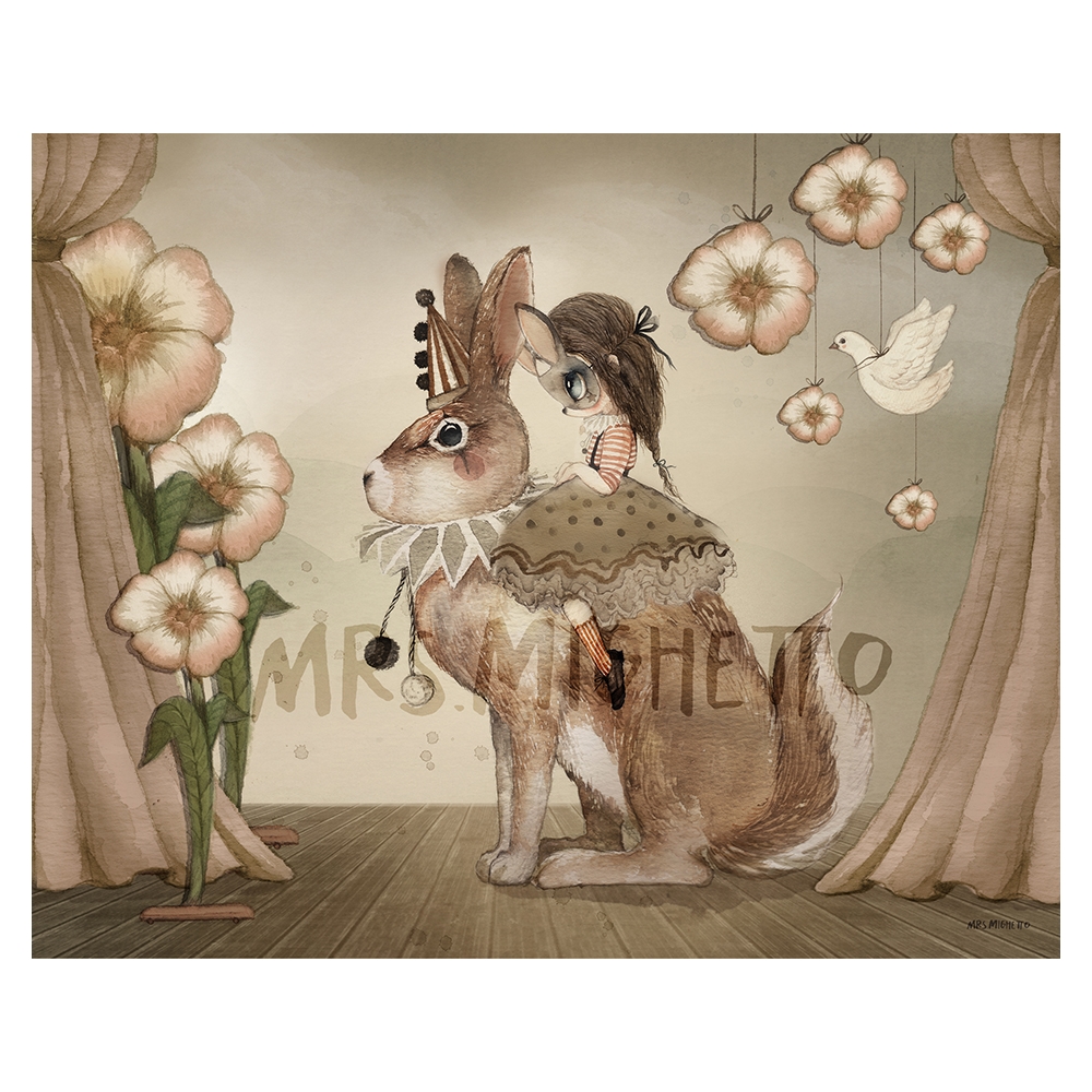 Mrs Mighetto 50 x 40cm Miss Poppy Poster