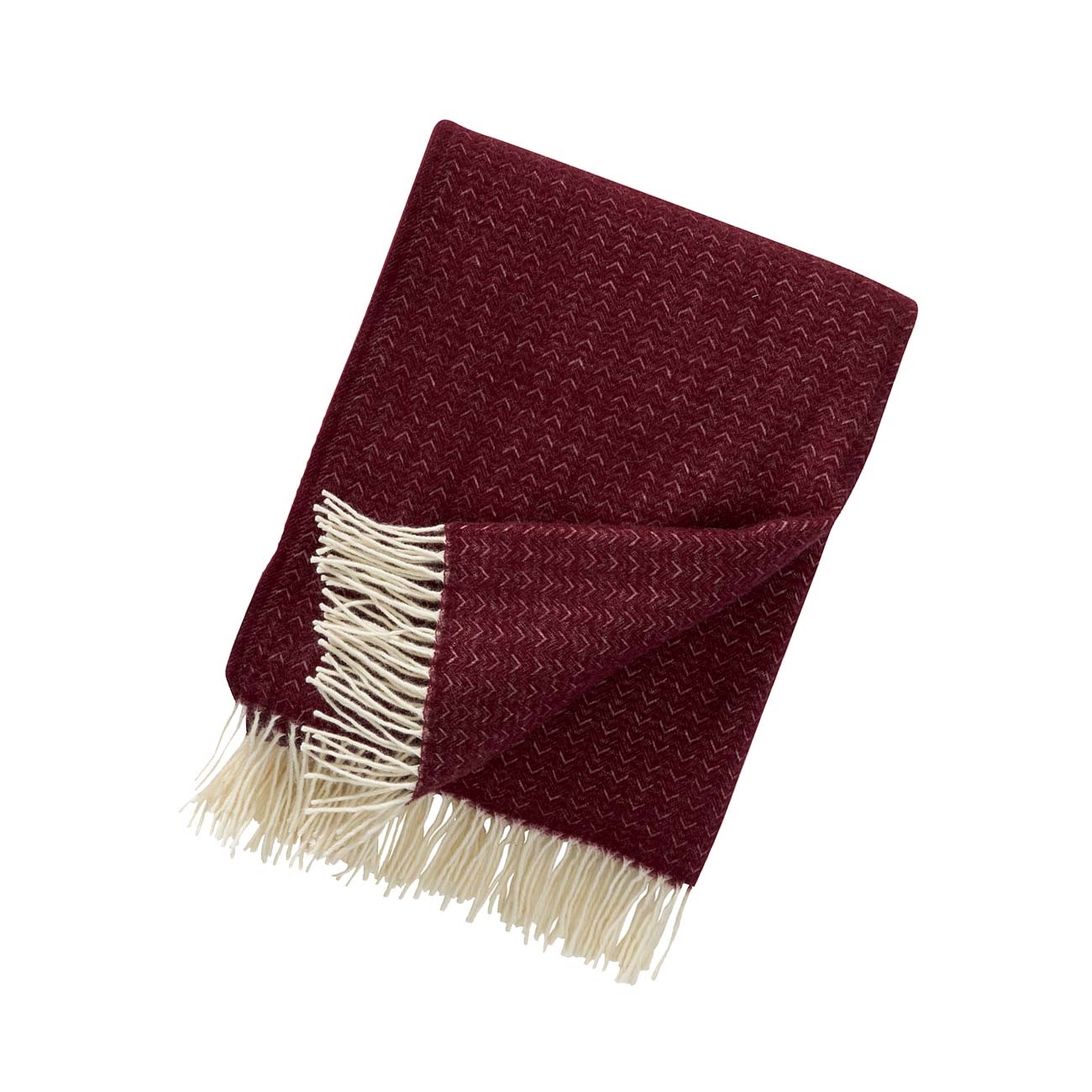 Klippan Yllefabrik Burgundy Premium Cashmere Wool Himalaya Blanket