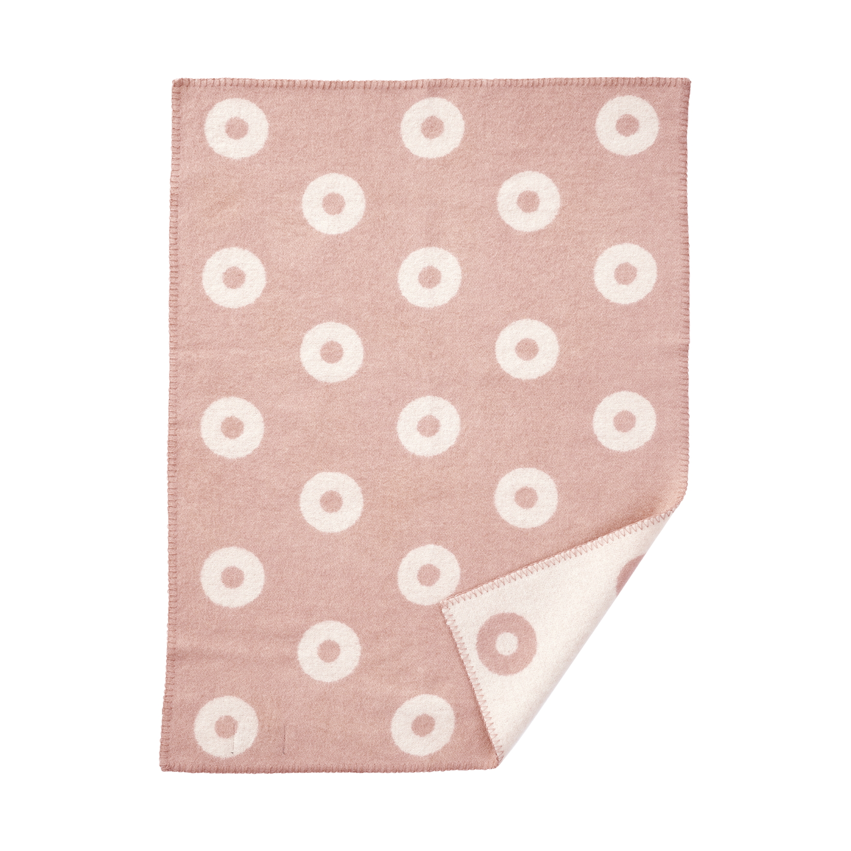 Klippan Yllefabrik Pink Rings Pattern Baby Blanket
