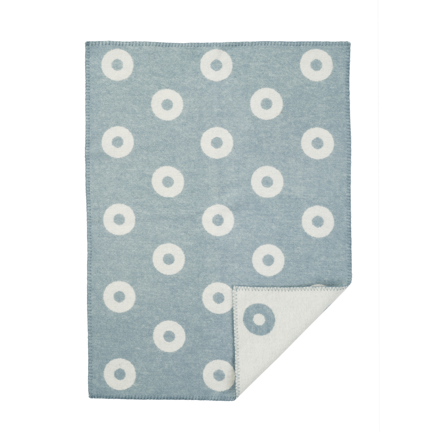 Klippan Yllefabrik Blue Rings Pattern Baby Blanket