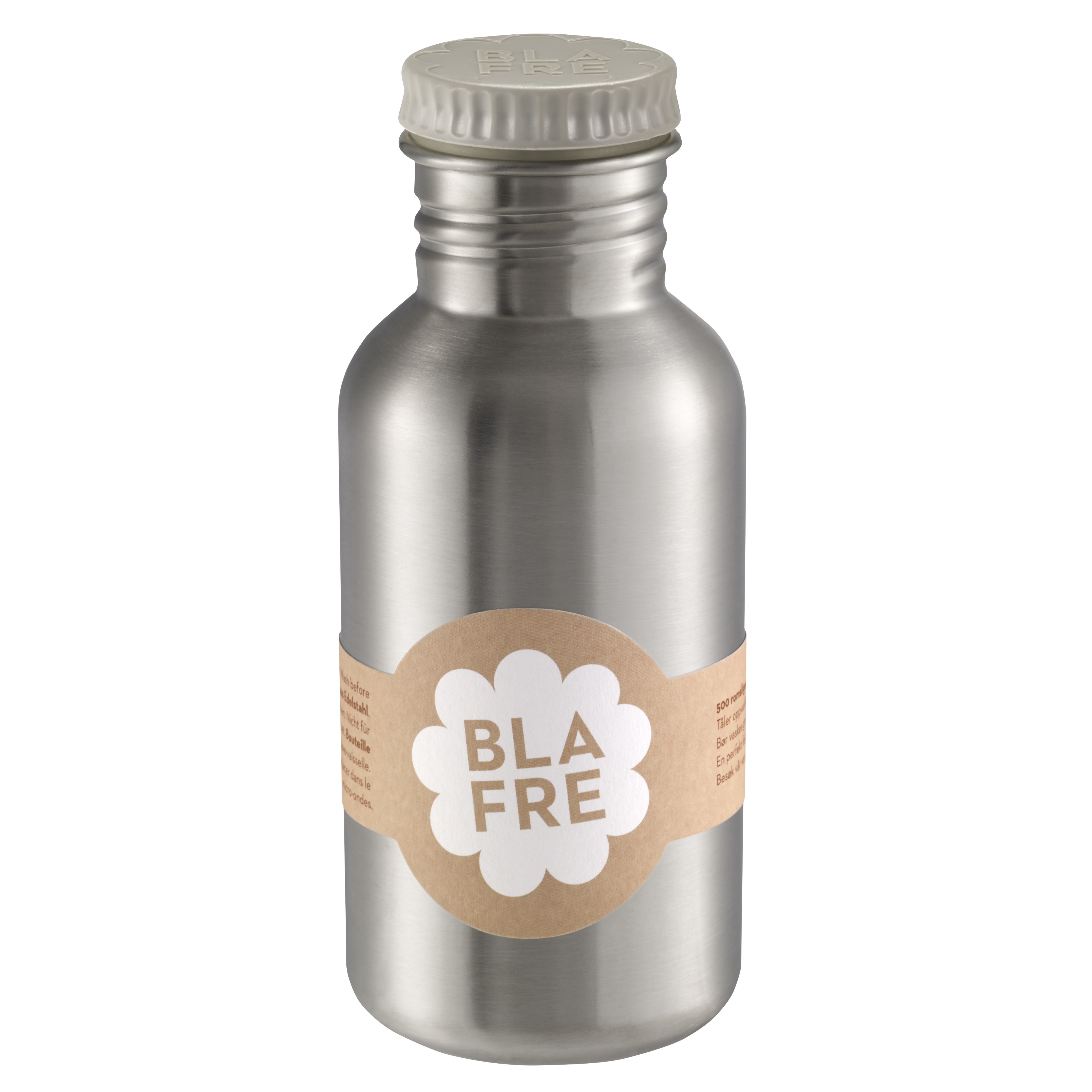 BLAFRE 500ml Grey Stainless Steel Bottle