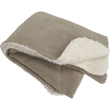 drom-collection-rectangular-blanket-100x75cm-made-of-polyester-with-beige-lamb