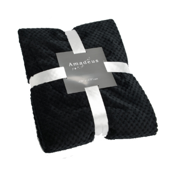 Dröm Collection Blanket 130x170 cm in polyester and black  