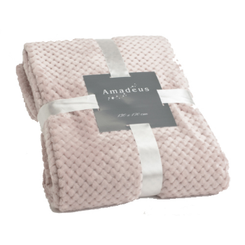 Dröm Collection Blanket 130x170 cm in polyester and pink