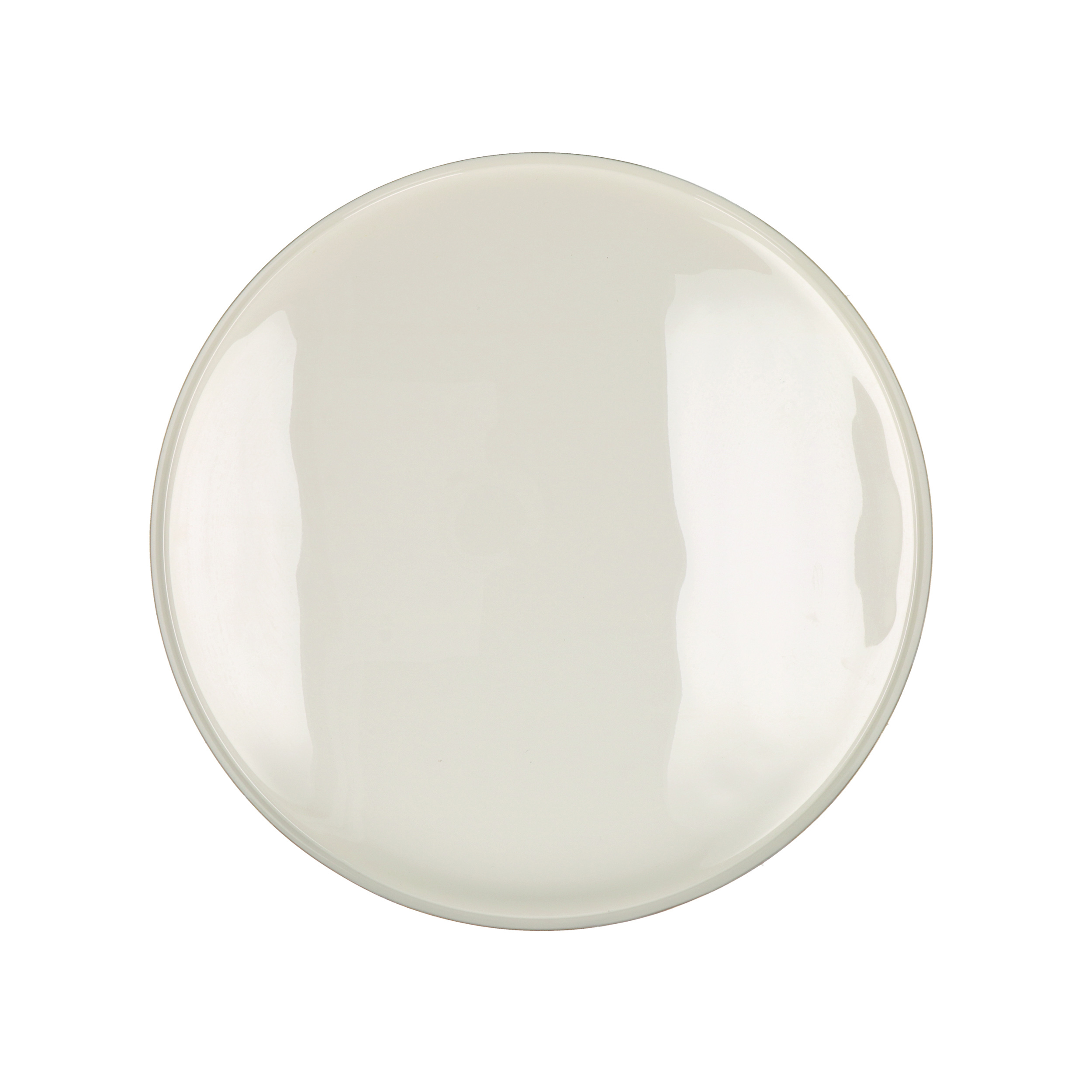 Pomax Off-White round enamel tray, small, Dia 45 x H 2 cm