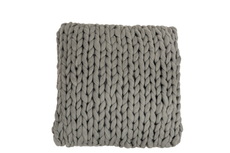 J-Line Light Gray Xl Knit Cushion