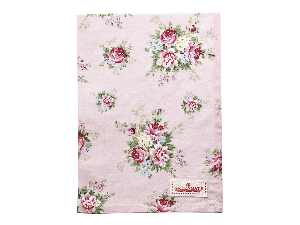 Green Gate Cotton Tea Towel Aurelia Pale Pink