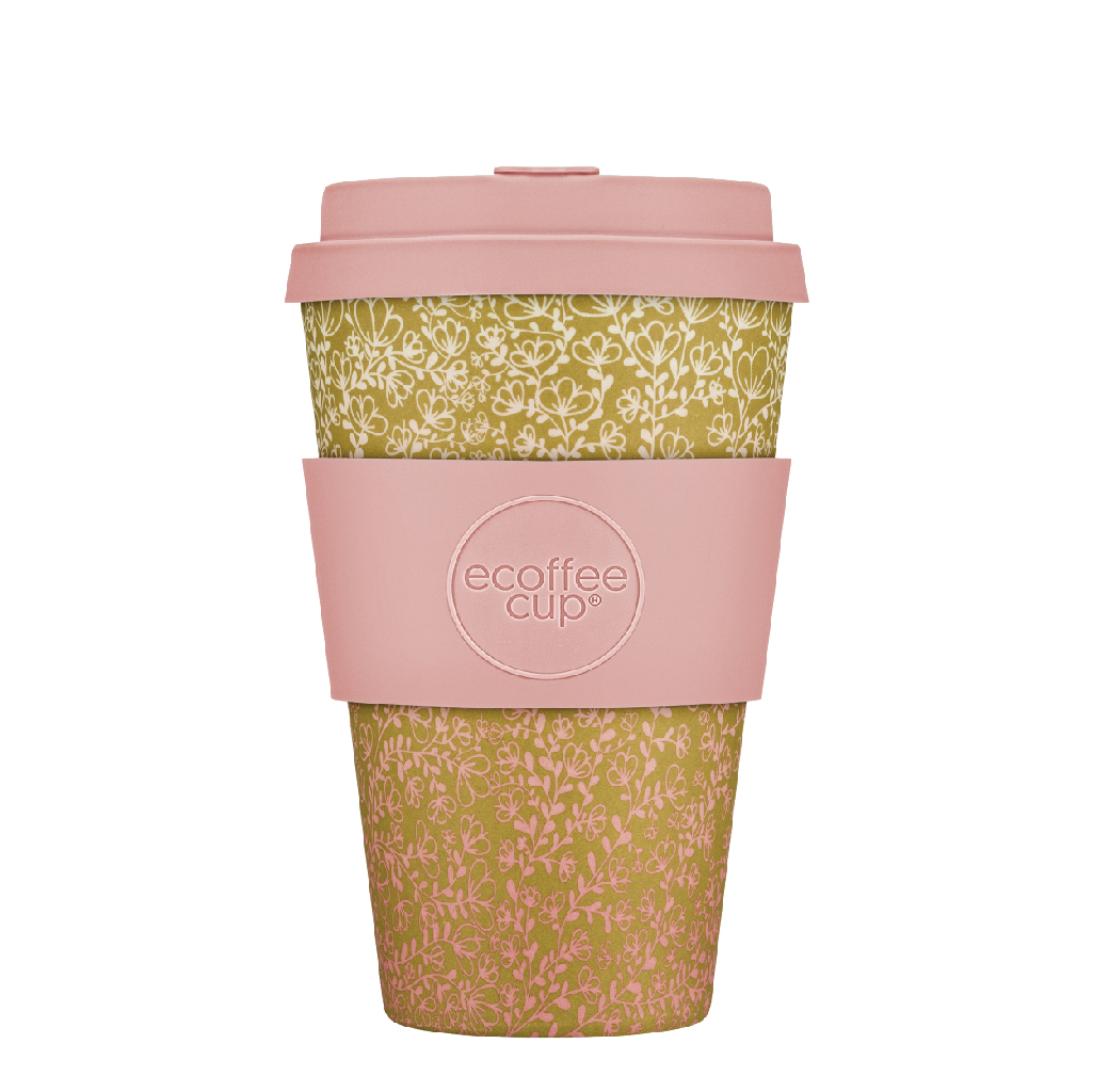 Ecoffee Cup Pink and Green Cup Miscoso Primo 400 ml