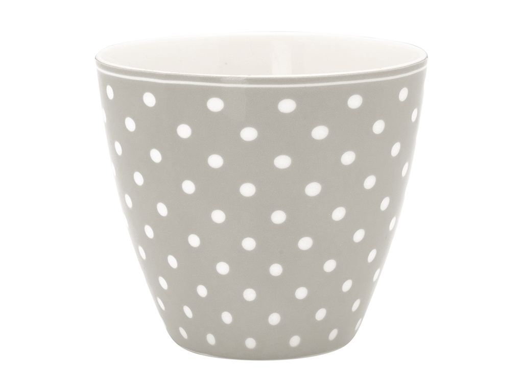 Green Gate Stoneware Latte Cup Spot Grey