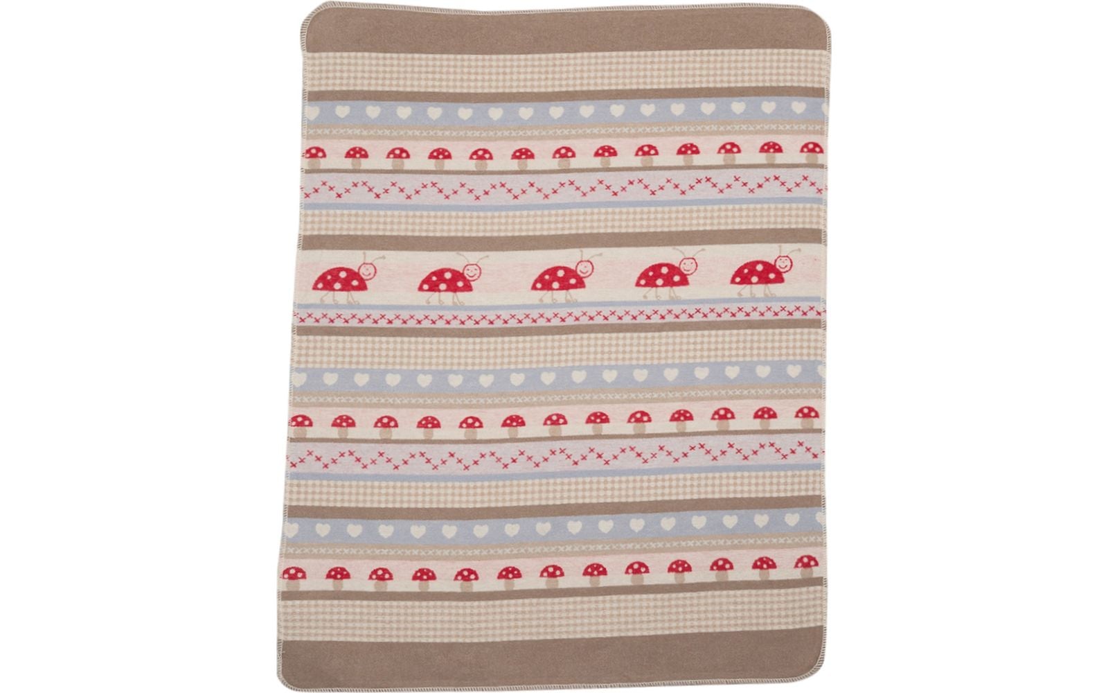 David Fussenegger Beige Mushroom Juwel Baby Blanket