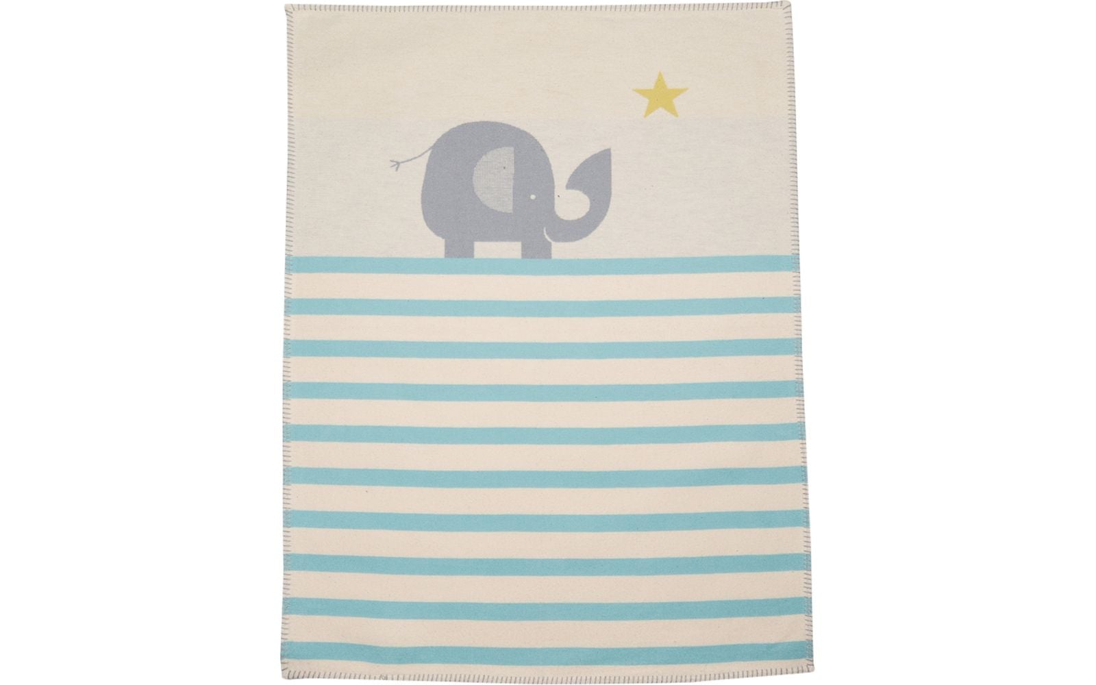 David Fussenegger Turquoise Organic Cotton Elephant Lena Kids Blanket