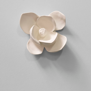 Iva Viana Magnolia Flower Large - White Plaster Sculpture Decor Iva Viana