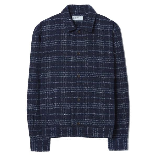 Universal Works Indigo Check Uniform Jacket