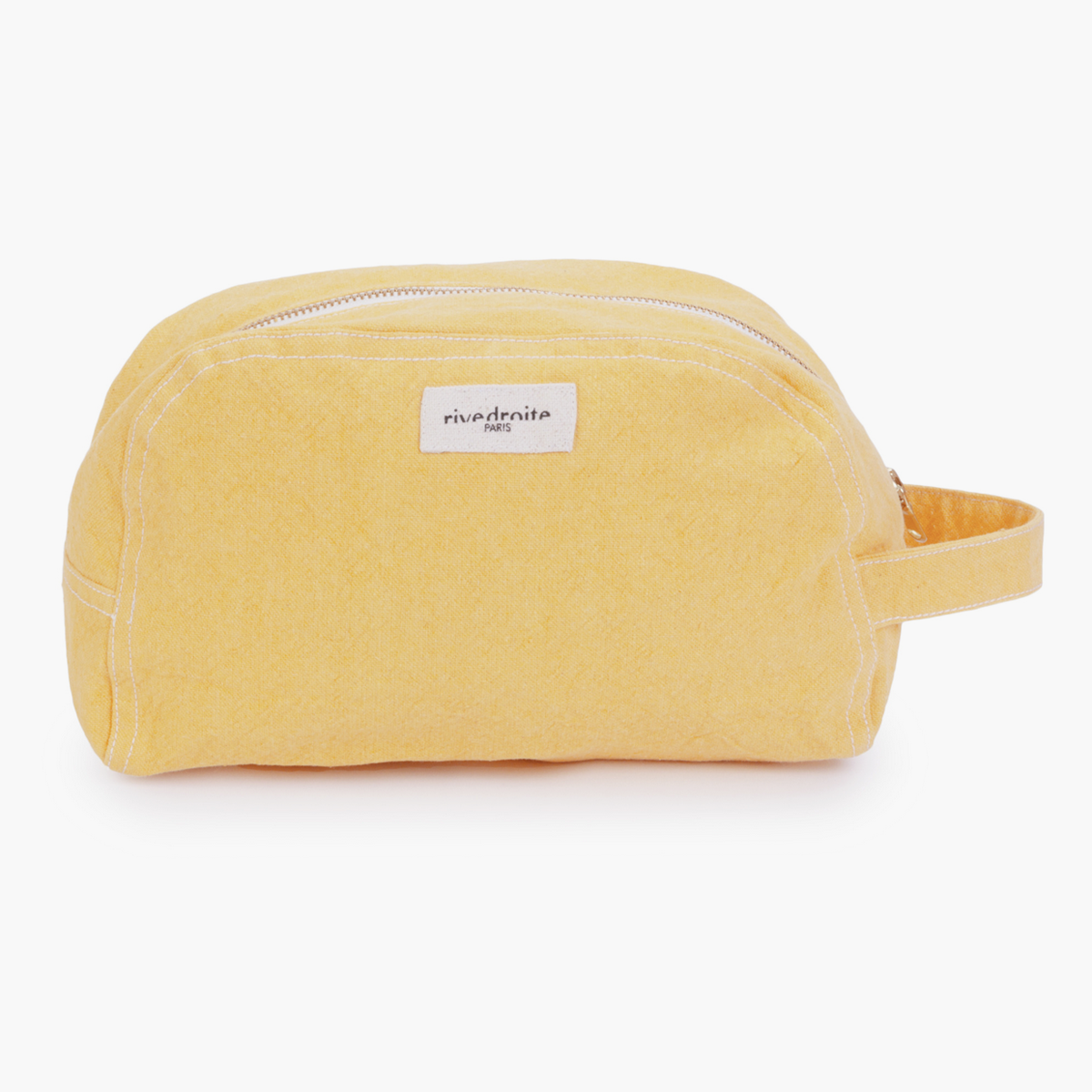 Rive Droite Paris Hermel Toiletry Bag in Recycled Cotton - Yellow