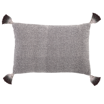 Bloomingville Cushion L60xW40 cm grey with tassels at the ends