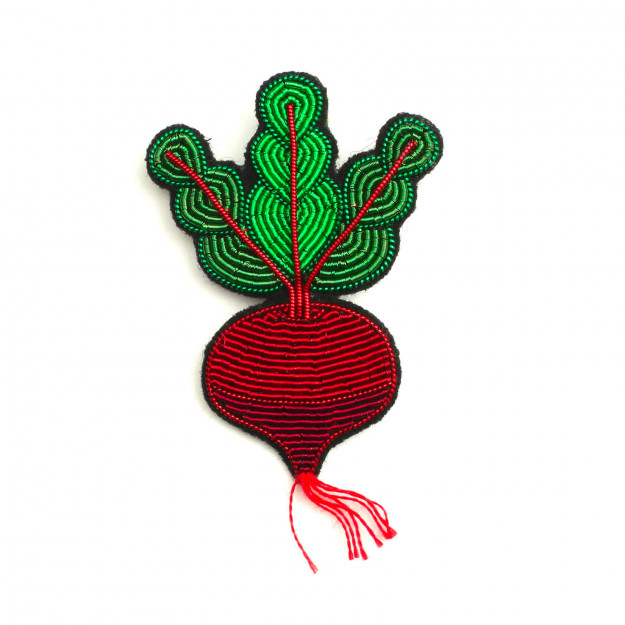 Macon & Lesquoy Beetroot Brooch