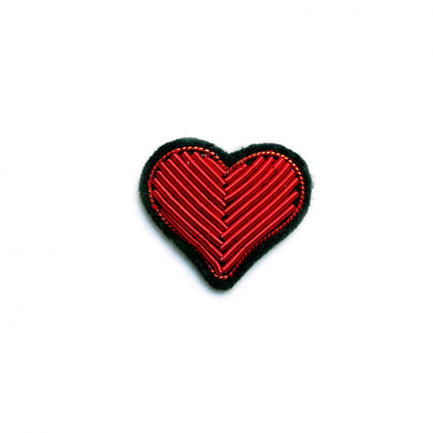 Macon & Lesquoy Red Heart Brooch