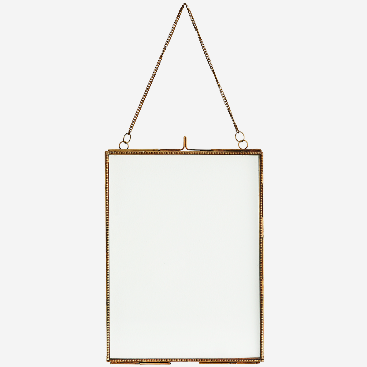 Madam Stoltz 15 x 20cm Antique Brass Hanging Photo Frame