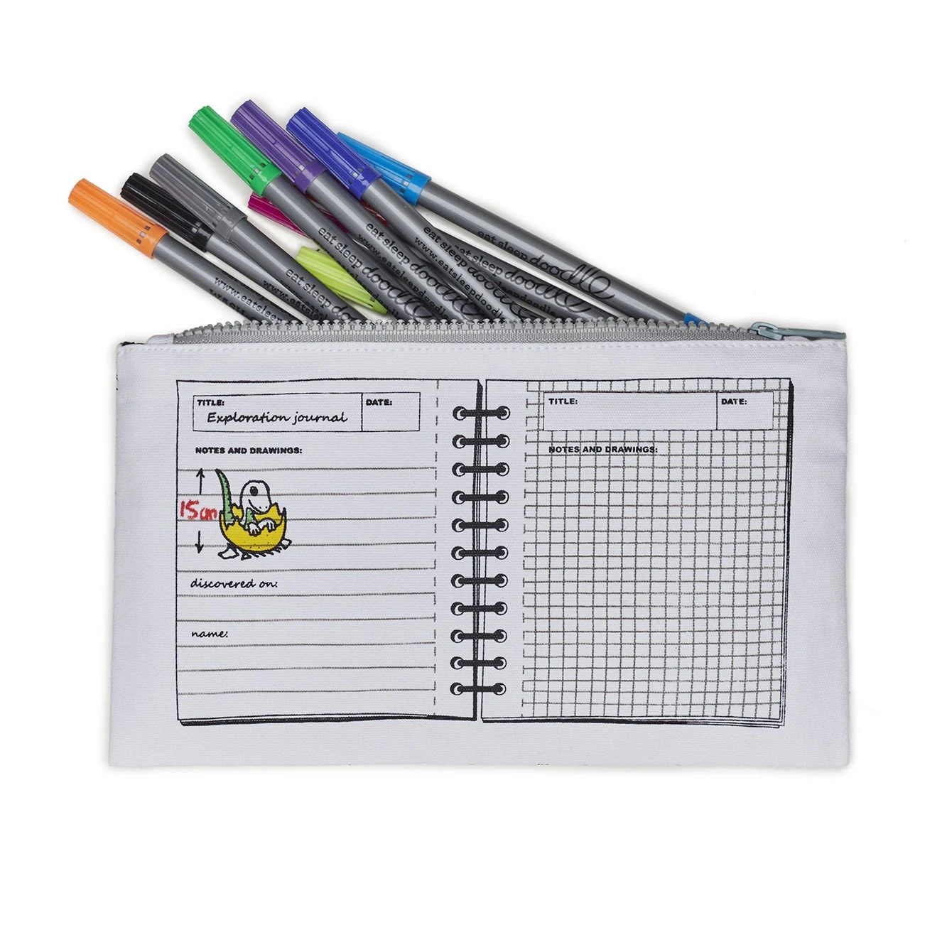 Eat Sleep Doodle Dinosaur Pencil Case