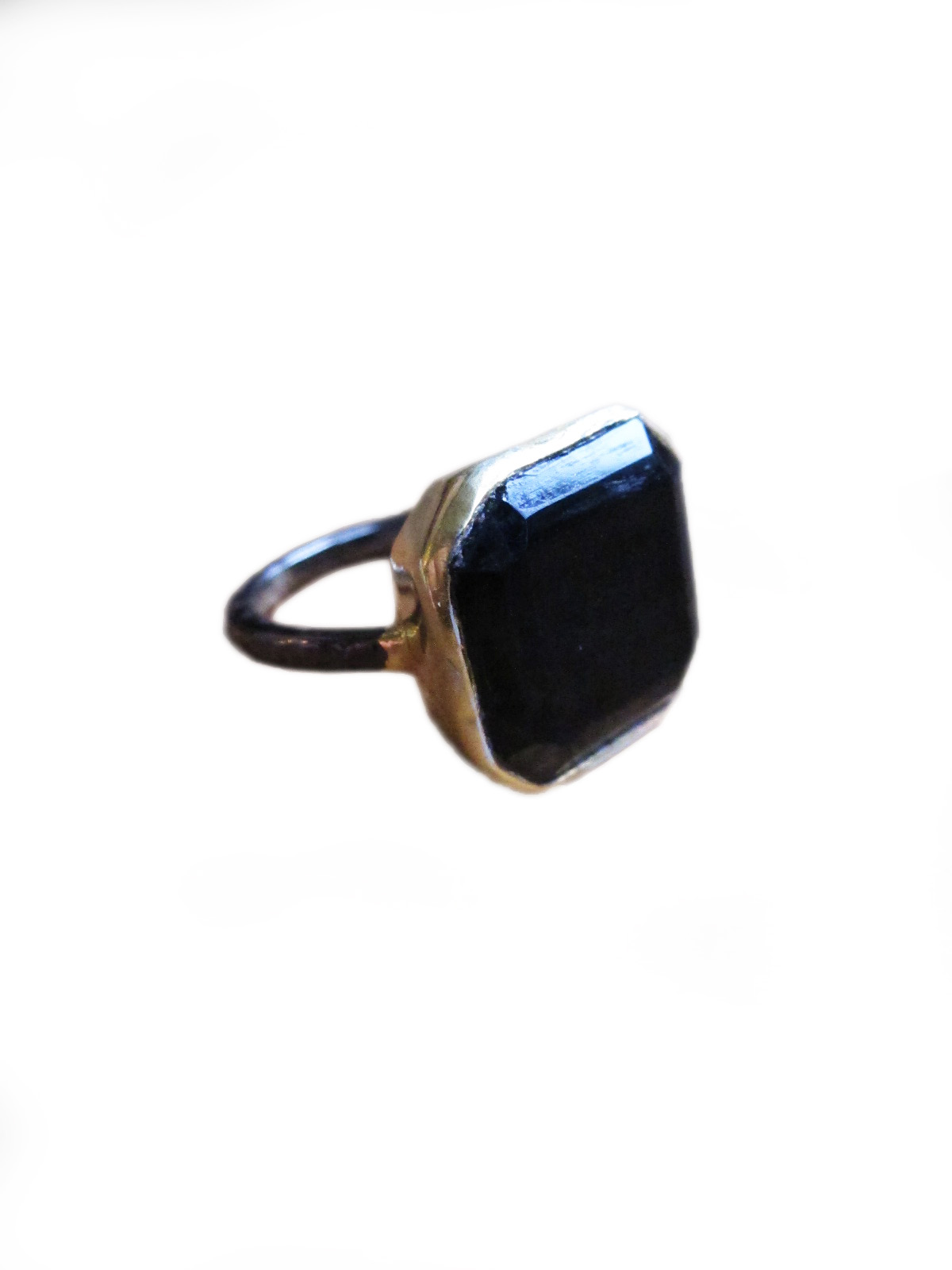 Window Dressing The Soul Large Black Onyx Stone Ring