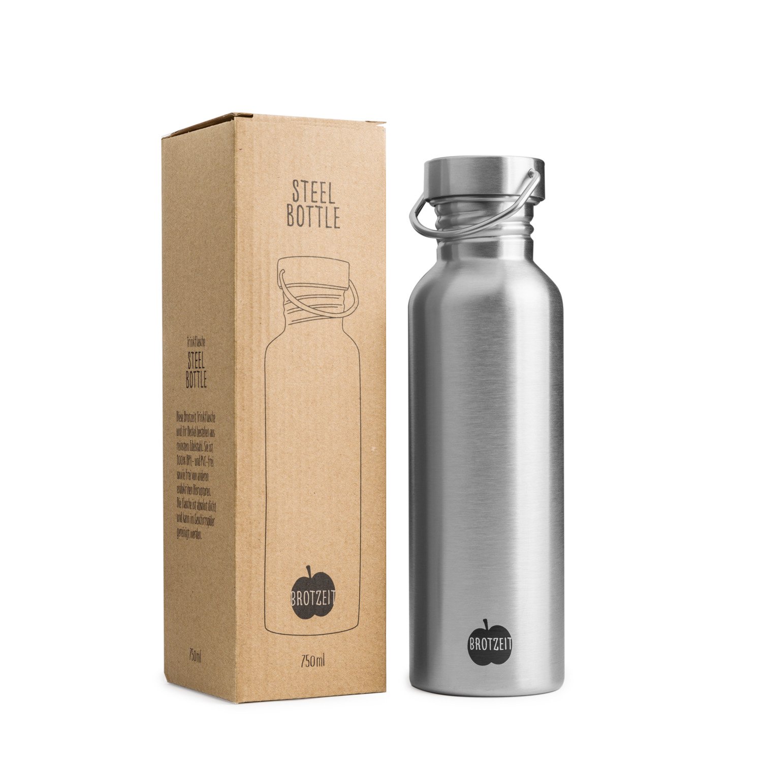 BROTZEIT 750ml Stainless Steel Drinking Bottle