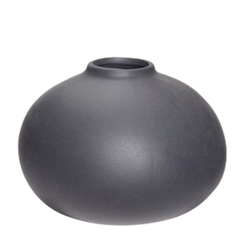 Hubsch Vase ø17xh13 in grey ceramic