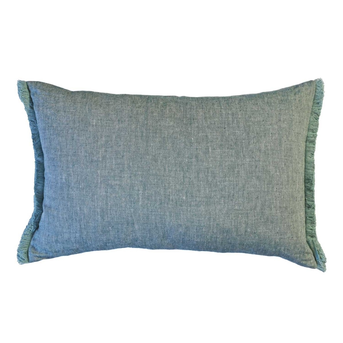 Bluebellgray Teal Linen Cushion