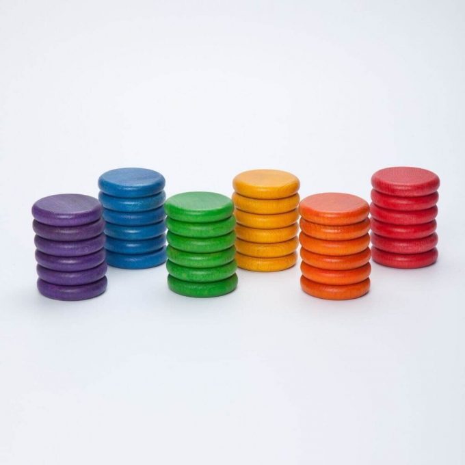 Grapat 36 Piece Wooden Coins Toys